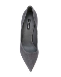 Escarpins en daim gris foncé Dolce & Gabbana