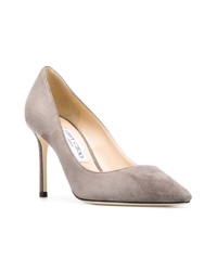 Escarpins en daim gris Jimmy Choo