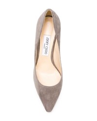 Escarpins en daim gris Jimmy Choo