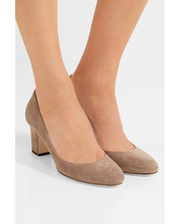 Escarpins en daim marron clair Jimmy Choo