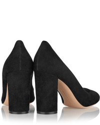 Escarpins en daim noirs Gianvito Rossi