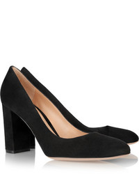 Escarpins en daim noirs Gianvito Rossi