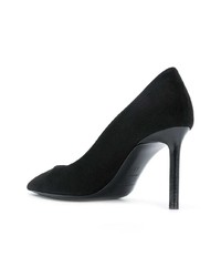 Escarpins en daim noirs Saint Laurent