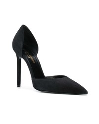 Escarpins en daim noirs Saint Laurent