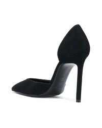 Escarpins en daim noirs Saint Laurent