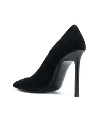 Escarpins en daim noirs Saint Laurent