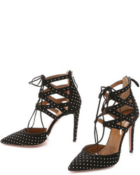 Escarpins en daim noirs Aquazzura