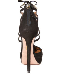 Escarpins en daim noirs Aquazzura