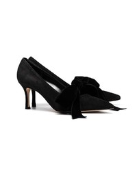 Escarpins en daim noirs Manolo Blahnik