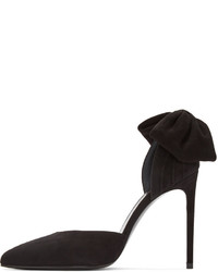 Escarpins en daim noirs Saint Laurent