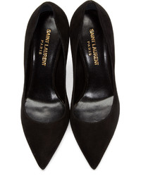 Escarpins en daim noirs Saint Laurent