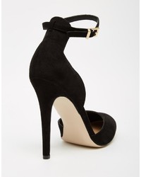 Escarpins en daim noirs Asos