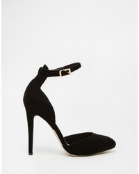 Escarpins en daim noirs Asos