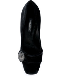 Escarpins en daim noirs Dolce & Gabbana