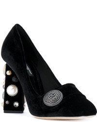 Escarpins en daim noirs Dolce & Gabbana