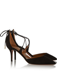 Escarpins en daim noirs Aquazzura