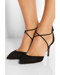 Escarpins en daim noirs Aquazzura