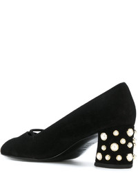 Escarpins en daim noirs Stuart Weitzman