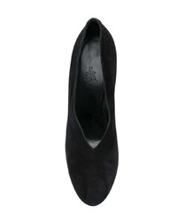 Escarpins en daim noirs Hermès Vintage