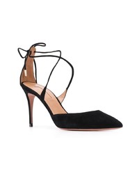 Escarpins en daim noirs Aquazzura