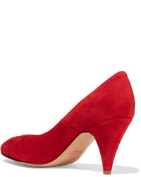 Escarpins en daim rouges Mansur Gavriel