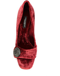 Escarpins en daim rouges Dolce & Gabbana