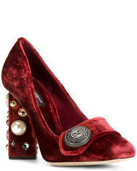 Escarpins en daim rouges Dolce & Gabbana