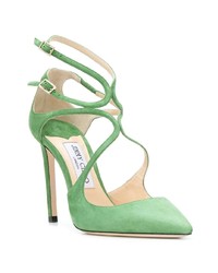 Escarpins en daim verts Jimmy Choo