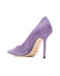 Escarpins en daim violet clair Jimmy Choo