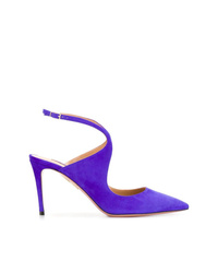 Escarpins en daim violets Aquazzura