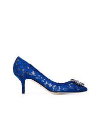 Escarpins en dentelle bleus Dolce & Gabbana