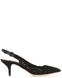 Escarpins en dentelle noirs Dolce & Gabbana