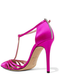 Escarpins en satin fuchsia Sarah Jessica Parker