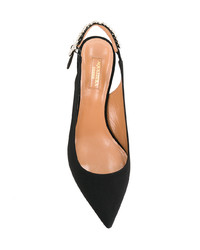 Escarpins en satin noirs Aquazzura