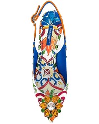 Escarpins en toile à fleurs multicolores Dolce & Gabbana