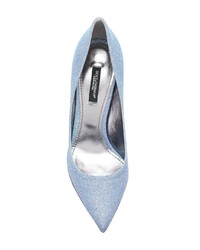 Escarpins en toile bleu clair Dolce & Gabbana