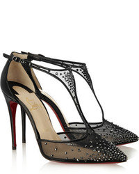 Escarpins en tulle noirs Christian Louboutin