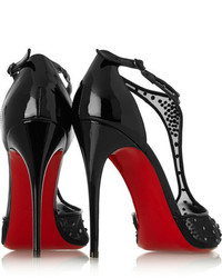 Escarpins en tulle noirs Christian Louboutin