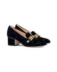 Escarpins en velours noirs Gucci