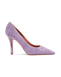 Escarpins en velours violet clair