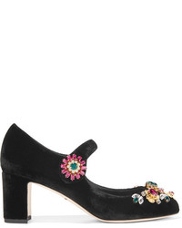 Escarpins ornés noirs Dolce & Gabbana