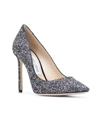 Escarpins pailletés bleu marine Jimmy Choo