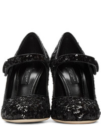 Escarpins pailletés noirs Dolce & Gabbana