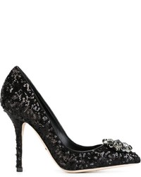 Escarpins pailletés noirs Dolce & Gabbana