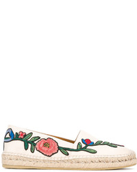 Espadrilles à fleurs blanches Gucci