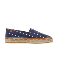 Espadrilles á pois bleu marine