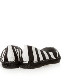 Espadrilles à rayures horizontales blanches et noires Dolce & Gabbana