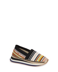 Espadrilles à rayures horizontales multicolores