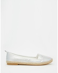 Espadrilles argentées Asos