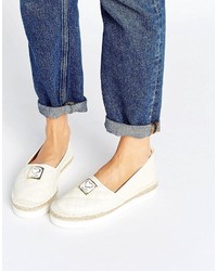 Espadrilles blanches Love Moschino